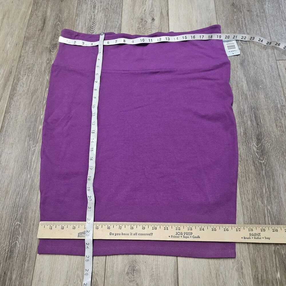 Torrid Pencil Skirt Pull On Stretch Purple Magenta Women's 2X Plus Torrid 2